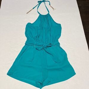 Green romper with halter top size med by Dynamite